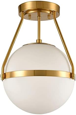 HOLKIRT Mid Century Modern Globe Semi Flush Mount Ceiling Light