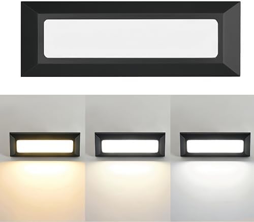 ZONK Upgraded Dimmable 3 Color LED Outdoor Indoor Step Lights