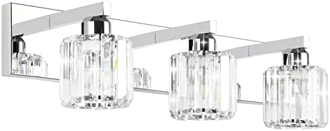 Aipsun 3-Light Crystal Bathroom Vanity Light