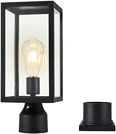 Windben 14.7in Matte Black Outdoor Post Light