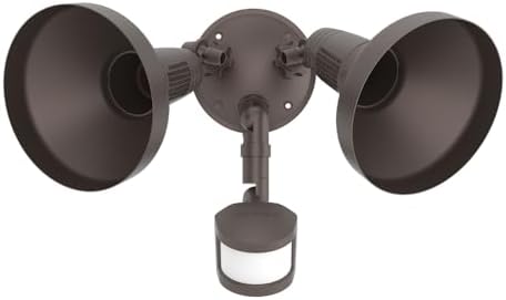 HALO 180° Motion Sensor Security Flood Light, Bronze