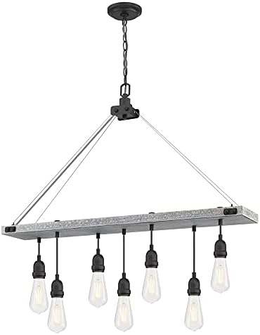 Westinghouse 6116400 Elway Seven-Light Chandelier, Antique Ash