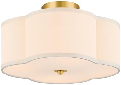 VONLUCE 12.8" 4-Light Drum Semi Flush Mount Ceiling Light