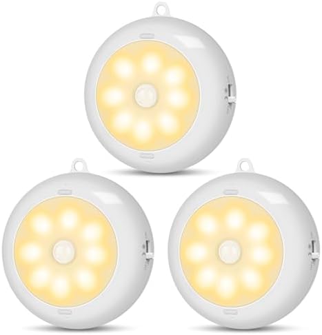Reoshine AA Battery Under Cabinet Puck Lights, 3 Pack