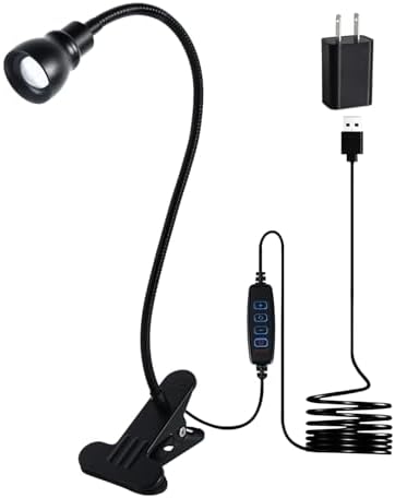 Zoomable Clip-On Light, 3 Color Temperatures, Dimmable