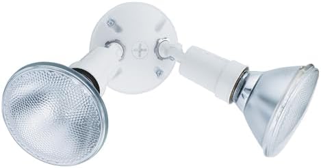 Lithonia Lighting Adjustable Twin Par Flood Light Holder, 120V, White