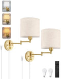 GOODATE Plug in Wall Sconces with Remote Control, Dimming & Adjustable