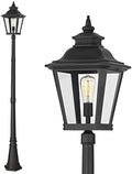 Outdoor Classic Lamp Post Light, Waterproof, Clear Glass