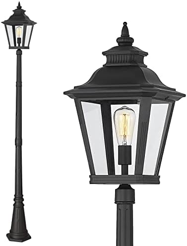 Outdoor Classic Lamp Post Light, Waterproof, Clear Glass