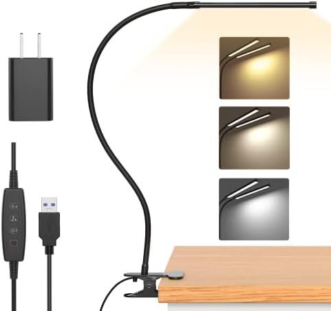 iZELL Book Light, 3 Color Modes, 10 Brightness Levels