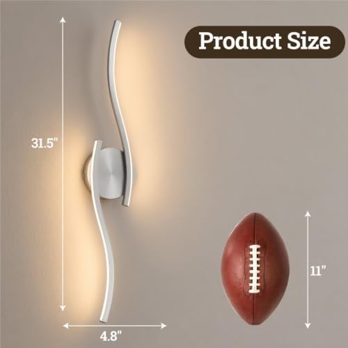 31.5 Inch LED Bathroom Vanity Light, Brushed Nickel