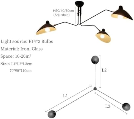 Modern Chandelier, Modern Industrial Style Branched Iron Chandelier