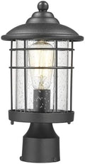 Emliviar 13-Inch Black Outdoor Post Light