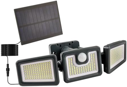 Solar Motion Sensor Lights, 312 LED, 3-Head Adjustable