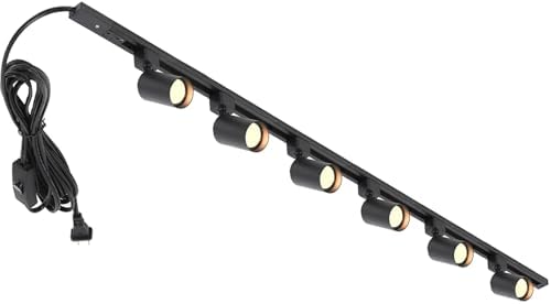 Plug-In 6-Light LED Track Lighting Kit, Black