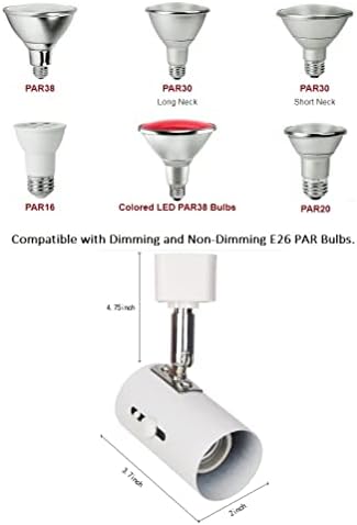E26 H Type Track Lighting Heads, 4 Pack