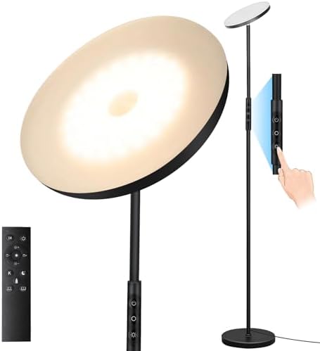 40W 4000LM LED Floor Lamp, Dimmable, 2700K-6500K