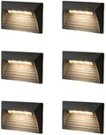 6-Pack Outdoor 1W LED Step Lights, 3000K Warm White