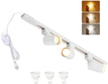 3-Color Dimmable Plug-In Track Lighting, 3-Light White