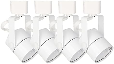 MR16 GU10 Track Lighting Heads, White, 4 Pack