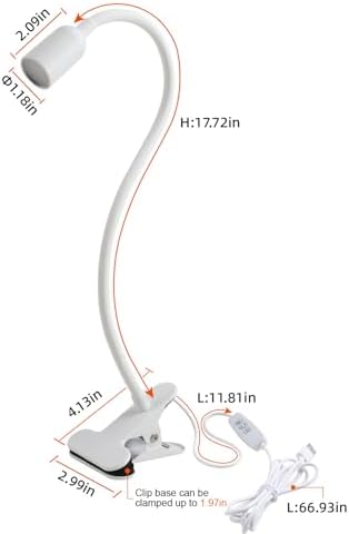 DAMI Clip-On LED Reading Light, 3000/4000/6000K