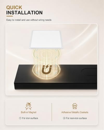 10 Inch Under Cabinet Lights, 2 Pack, Black