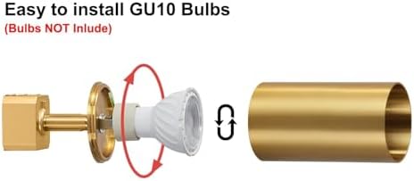 VANoopee H Type GU10 Track Lighting Heads, 4-Pack