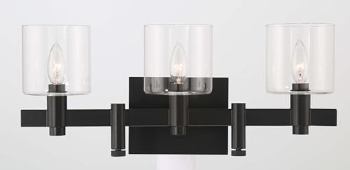 Eurofase Decato 3-Light Bathroom Vanity Light, Black