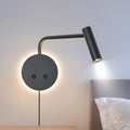 Matte Black Wall-Mounted Reading Light, 3000K