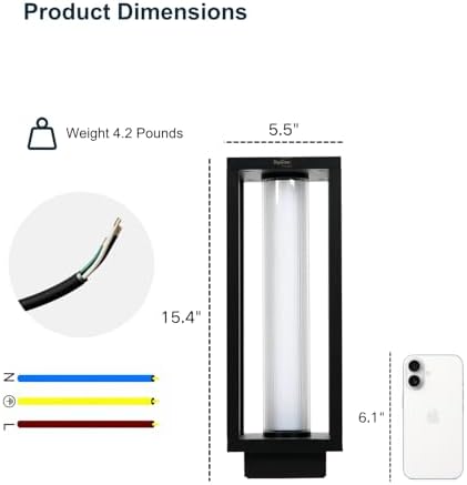 SkyGlow 15" 3-in-1 Outdoor Pathway Light, 3000K