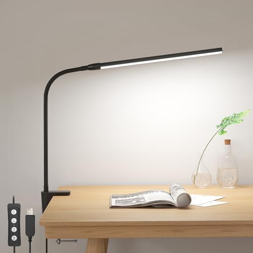 Lepro Clip-on Desk Lamp, 460LM 5W Black