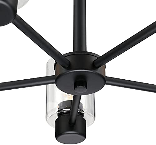 Westinghouse 6115300 Sylvestre Five-Light Chandelier, Matte Black