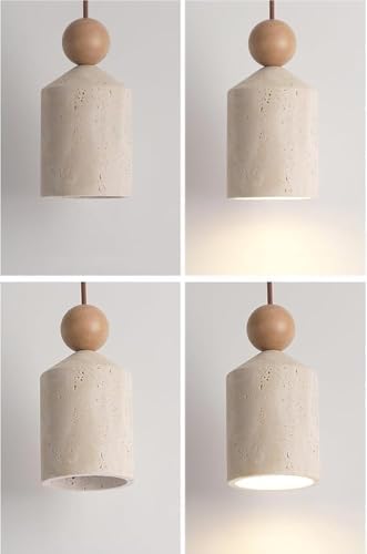 Vintage Industrial Natural Stone Pendant Light, Log Color
