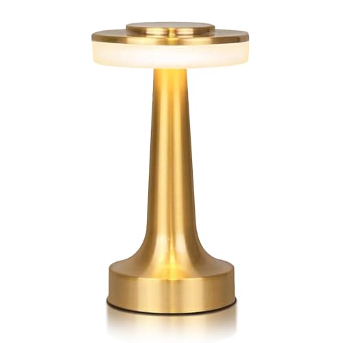 Cordless Metal Touch Table Lamp — Gold - Field & Lumen Lighting