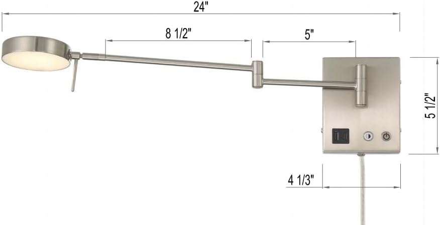 Swing Arm LED Reading Wall Light