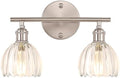 Shenmoyl 2-Light Bathroom Vanity Light, Satin Nickel