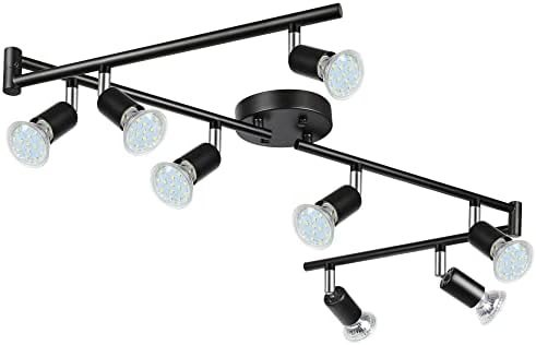 Unicozin 8-Light LED Track Lighting Kit, Black