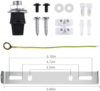 Arturesthome 7" Black Ceiling Canopy Kit