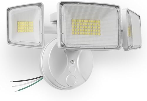 Onforu 100W 11000LM LED Flood Light, 3 Adjustable Heads