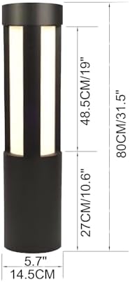 32-Inch Black Stainless Steel LED Path Light