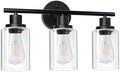 Unicozin 3-Light Bathroom Vanity Light, Black