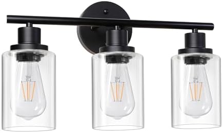 Unicozin 3-Light Bathroom Vanity Light, Black