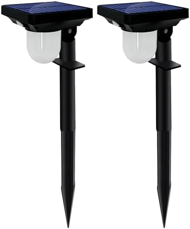S NMT Solar Garden Pathway Lights, Motion Sensor, Waterproof
