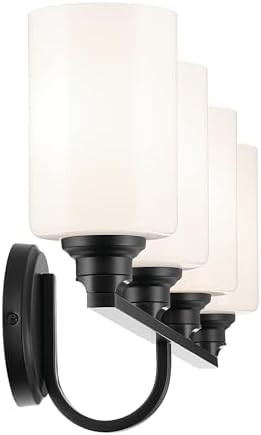 Kichler Gioe 4-Light Bathroom Vanity Light, Black