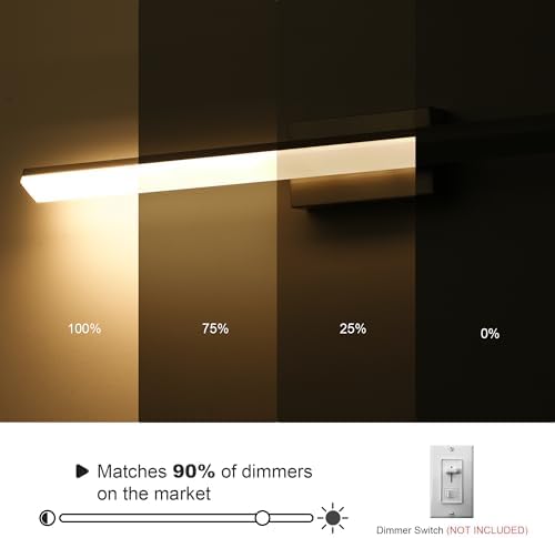 mirrea 32in Black LED Vanity Light