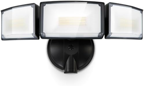 LUTEC 75W 8000 Lumen 3-Head Outdoor Flood Light