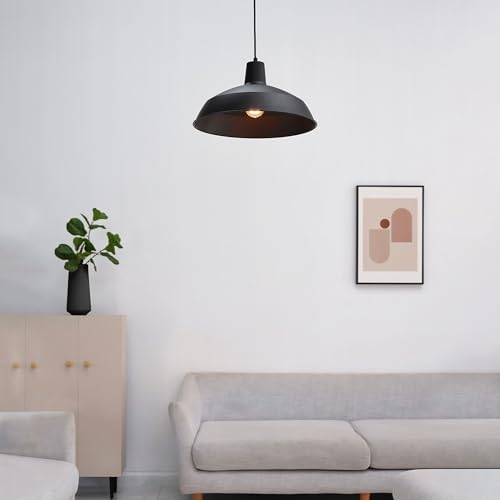 GLOBE Electric 65155 1-Light Pendant Light, Matte Black
