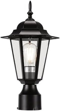 CLOUDY BAY Black Hardwired Outdoor Post Light