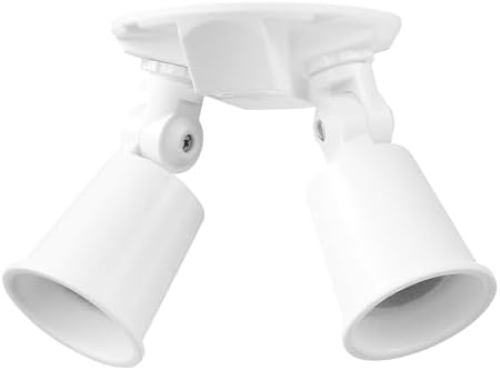 Globe Electric 240 W Twin Head White Hardwired Switch Activated