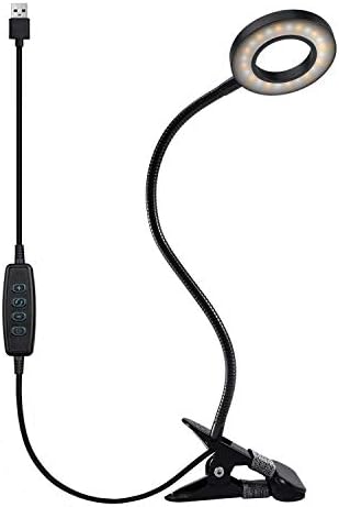 Clip-On Desk Lamp, 48 LED, 3 Color Modes